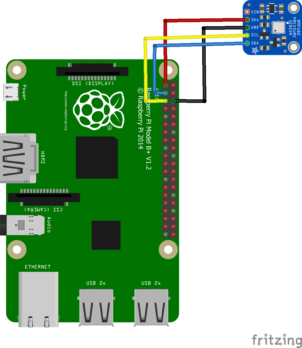 Raspberry pi and bmp180 sensor pi bits